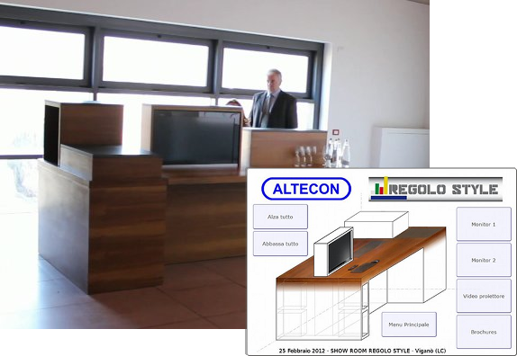 Active Web Room per lo showroom Regolo Style