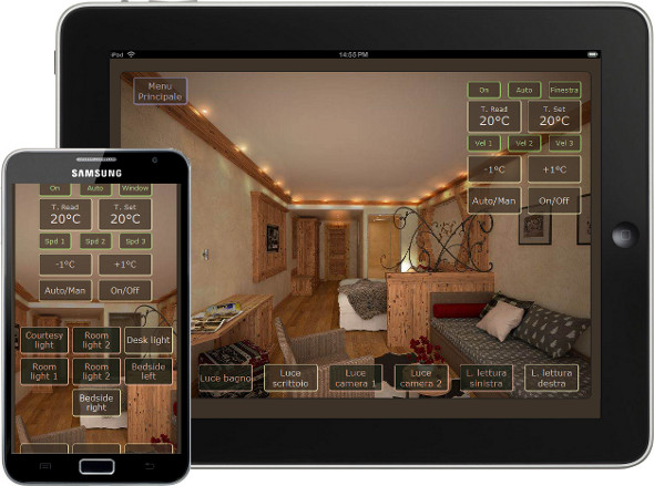 Active web room - Tablet and smartphone views